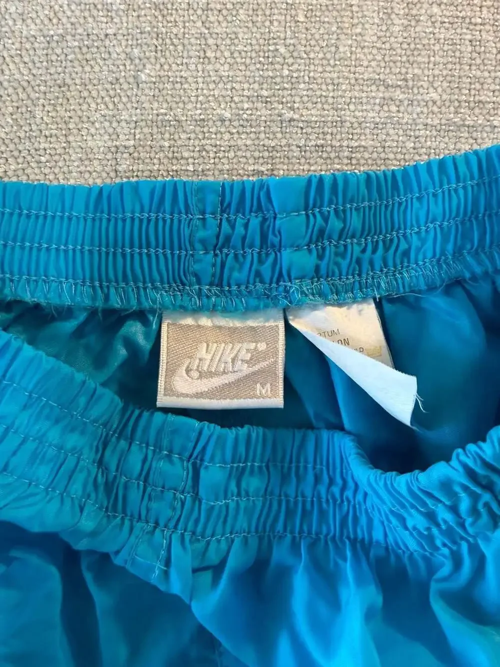 Vintage Nike Nylon Track Pants Blue Size M